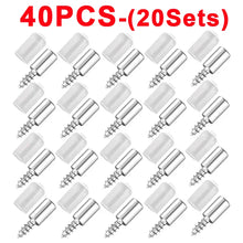 Load image into Gallery viewer, 100/2Pcs Self-tapping Screws Cabinet Bracket Wardrobe Storage Rack Septum Screw Fixed Support With Slip Resistant Rubber Sleeve
