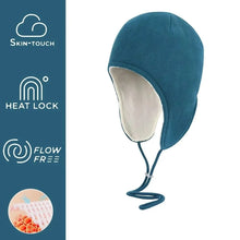 Load image into Gallery viewer, Windproof Sports Skiing Hat Thick Fleece Adjustable Drawstring Warm Fleece Hat Ear-Flap Design Warm Cycling Beanie
