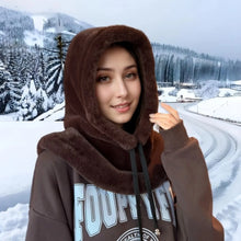Load image into Gallery viewer, New Warm Shawl Hat Coldproof Windproof Pullover Cap Fluffy Fur Hooded Hat Autumn and Winter
