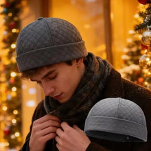Load image into Gallery viewer, Fashion Winter Warm Bucket Hat Fleece-lined Thick Beanie Cap Solid Color Brimless Melon Skin Tide Hats
