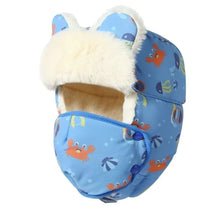 Load image into Gallery viewer, Fashion Keep Warm Bomber Hat Thick Waterproof Earflap Mask Windproof Children Hat Boy Girl
