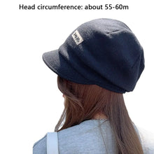 Load image into Gallery viewer, Fashion Casual Wide Brim Caps Thicken Solid Color Warm Hat Windproof Baseball Cap Autumn Winter
