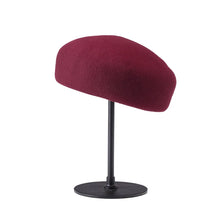 Load image into Gallery viewer, Retro Flight Attendant Ball Hat Women's 100% Wool Felt Beret Party Charming Hat Wedding Cocktail Party Medicine Box Hat
