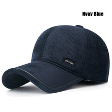 Load image into Gallery viewer, New Middle-Aged and Elderly Winter Windproof, Cold-Proof and Warm Baseball Cap With Ear Protection and Thickened Peaked Cap
