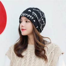 Load image into Gallery viewer, Multifunctional Cartoon Knitted Woolen Scarf Windproof Cold-proof Cover Head Cap Keep Warm Thickened Bib Twist Cap Women
