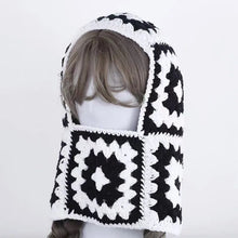 Load image into Gallery viewer, Handmade crochet balaclava hat autumn and winter retro pullover ear protection hat suitable for men and women, cold proof
