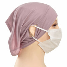 Load image into Gallery viewer, Silky Cotton Tube Hat Solid Color Elastic Modal Chemotherapy Cap Soft Material Small Cap Headscarf Underscarf Islamic Headwear
