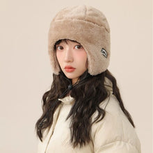 Load image into Gallery viewer, New Cute Bear Integrated Hat Scarf Set Fluffy Fur Windproof Pullover Cap Coldproof Warm Hooded Hat Autumn and Winter
