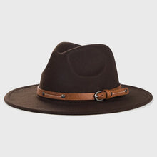 Load image into Gallery viewer, NEWWool Fedora Hat For Women Men Winter Autumn Fashion Church Jazz Hats Viking British Flat Brim Felt Hat Outdoor Casual Fedoras
