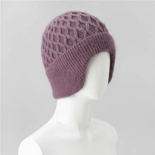 Load image into Gallery viewer, Casual Thickened Wool Knitted Wool Hat Keep Warm Ear Protection Cap Windproof Beret Hat for Women
