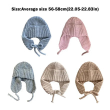 Load image into Gallery viewer, Hood Earmuff Thickened Knitted Hat Super Soft Soft Fleece Lining Winter Hat Fashion Warm Bonnet Caps Winter Season
