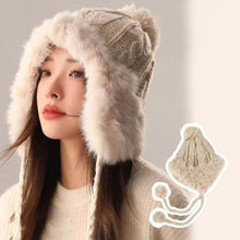 Load image into Gallery viewer, New Knitted Knitted Hat Pompom Warm Ear Protection Hat Coldproof Fur Balls Lei Feng Hat Autumn and Winter
