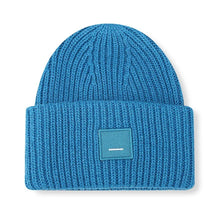 Load image into Gallery viewer, Classic square smiley face adult wool knitted hat thickened warm cold hat European and American couple woolen hat
