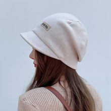 Load image into Gallery viewer, Fashion Casual Wide Brim Caps Thicken Solid Color Warm Hat Windproof Baseball Cap Autumn Winter
