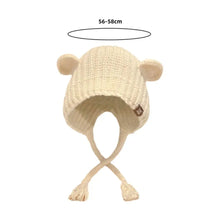 Load image into Gallery viewer, Cute Ear Protection Bear Ear Hat Keep Warm Solid Color Knitted Hat Headgear Ear Protection Hat Winter
