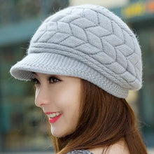 Load image into Gallery viewer, Fried Dough Twists Knit Hat Plush Thickened Warm Wool Hat Suitable for outdoor wind protection in autumn and winter
