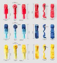 Load image into Gallery viewer, 50 PCS,T-Shaped Crimp Terminal Blocks,Electrical Connector Connection Clamps,Quick-Free Stripping Plugs,Cable Connector Plug
