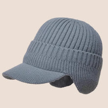 Load image into Gallery viewer, Men Winter Knitted Hat Outdoor Cycling Ear Protection Warmth Peaked Cap Casual Fashion Sunhat Bomber Hats 56-61CM
