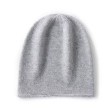 Load image into Gallery viewer, Casual Cashmere Cashmere Knitted Hat Rolled Edge Unisex Winter Warm Cap Solid Color Ear Protection Cap
