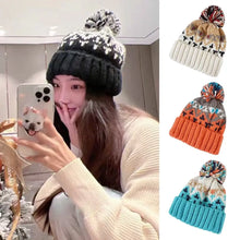 Load image into Gallery viewer, Fashion Warm Winter Hat Ear Protection Elastic Beanie Hats Casual Thickened Knitted Cap Women
