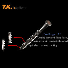 Load image into Gallery viewer, 50/60/70/80mm Torx Slot  Knurled Type Screw 410 Stainless Steel Wood Deck Screws Self Tapping Screw for Driving Skru Tapping
