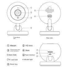 Load image into Gallery viewer, A2 HD Home Security Camera Wireless WiFi Night Vision 360-Degree Rotating Two-Way Intercom Surveillance Camera

