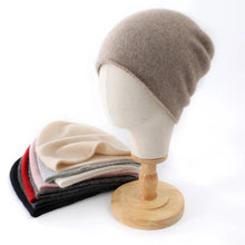 Load image into Gallery viewer, 2024 Winter Unisex 100 Cashmere Hats Outdoor Casual Keep Warm Solid Color Cashmere Knitted Beanie Hat Women /Men Hedging Caps
