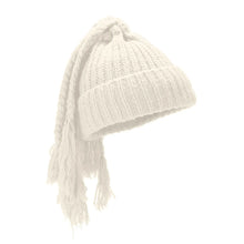 Load image into Gallery viewer, Cozy Versatile Winter Knitted Hats Solid Color Warm Dreadlocks Hat Fleece-lined Hip-hop Style Beanie Cap Unisex
