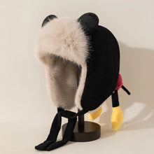 Load image into Gallery viewer, Cute Ear Bomber Hat Winter Warm Earflap Cap Thick Windproof Pilot Hat Retro Design Thickened Warm Ear-protecting Hats
