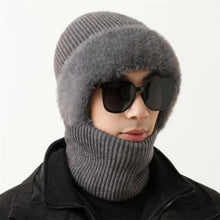 Load image into Gallery viewer, Comfortable Full Cover Style Men Balaclava Hat Windproof Thicken Winter Warm Hat Solid Color Keep Warm Knit Beanie Hat Outdoor
