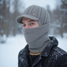 Load image into Gallery viewer, New Warm Integrated Hat Scarf Set Coldproof Windproof Lei Feng Hat Knitted Dad Hat Autumn and Winter
