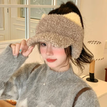 Load image into Gallery viewer, Thicker Winter Warm Hat With Earflaps Cute Ear Empty Top Baseball Caps Ear Protection Windproof Earflaps Knitted Hat Daily Wear

