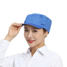 Load image into Gallery viewer, Comfortable Breathable Top Mesh Work Hat Washable Dust-proof Chef Hat Durable Cooking Hygienic Cap Food Processing
