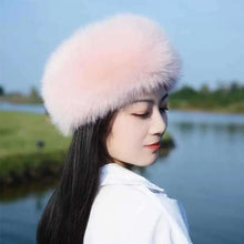 Load image into Gallery viewer, Smooth Mongolian Fluffy Hat Thickened Fur Round Top Warm Bucket Hat Fluffy Texture Ear Protection Winter Hat Cold Weather
