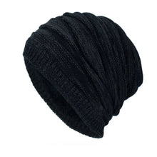 Load image into Gallery viewer, Winter Warm Knitted Woolen Skullies Beanie Hat for Men with Velvet Lining Diamond Pattern
