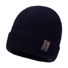 Load image into Gallery viewer, 1pc Winter Warm Beanie Knitted Cap Large Brim,Solid Color, Versatile Unisex Style,Plush Lining for Winter,Suitable for Adults
