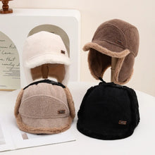 Load image into Gallery viewer, Casual Windproof Winter Hat Velvet Lining Warm Earflaps Hat Thickened Russian Hat For Women
