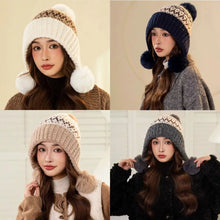 Load image into Gallery viewer, Fashion Warm Women's Knitted Hat Thickened Ear Protection Women's Beanies Coldproof Windproof Bonnet Caps Autumn Winter
