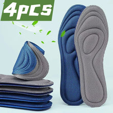 Load image into Gallery viewer, Insole 4pcs Memory Foam Orthopedic s for s Men Women Nano Antibacterial Deodorization  Sweat Absorption Running Cushion shoe pads
