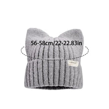 Load image into Gallery viewer, Cat Ear Beanie Winter Hat Warm Knitted Cap with Windproof Thickened Design Cute Autumn Winter Warm Accessories for Women Girls

