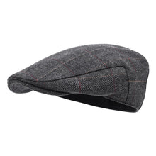 Load image into Gallery viewer, Men's Herringbone Flat Ivy Newsboy Hat Wool Blend Gatsby Cabbie Cap
