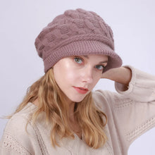Load image into Gallery viewer, Fried Dough Twists Knit Hat Plush Thickened Warm Wool Hat Suitable for outdoor wind protection in autumn and winter
