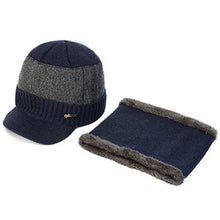 Load image into Gallery viewer, 2/1PC Winter Hats Knit Cap Men And Women Velvet Hat Coral Fleece Scarf Outdoor Riding Hat Warm Plus Velvet Neck Protect Cap
