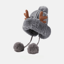 Load image into Gallery viewer, Winter   Warm Hat Cute Lacing Bear Ears Hat Ear Protection Velvet Rabbit Ear Woolen Bucket Hat Women
