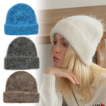 Load image into Gallery viewer, Fashion Winter Warm Alpaca Wool Beanies Cold-proof Snowproof Fluffy Knitted Hat Thicken Bonnet Women Accessories
