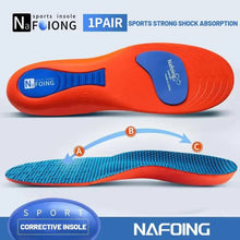 Load image into Gallery viewer, Insole Sport Orthopedic s for Feet Men Women EVA Breathable Shock Absorption s  for Running Basketball Sport Care Pads shoe pads
