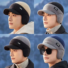 Load image into Gallery viewer, Versatile Ear Protection Knit Baseball Cap Dual Tone Keep Warm Winter Warm Hat Thickened Couples Hats Outdoor Activities
