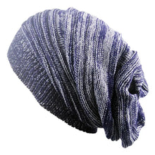 Load image into Gallery viewer, Men and Women Hat Mixed Color Cotton Striped Hip Hop Winter Warm Hat Beanies Knit Long Loose Hat Outdoor Warm Pullover Caps
