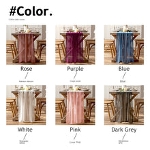 Load image into Gallery viewer, Chiffon table runner white wedding simple hotel table Party party decoration tablecloth Table Runner
