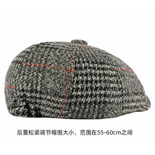 Load image into Gallery viewer, Autumn Winter Men's Newsboy Hat Wool Blend Male Beret Men And Women England Gatsby Retro Hat Driver Flat Cap
